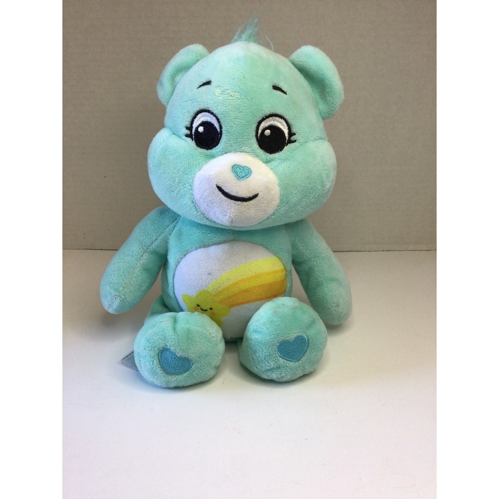 Care Bears Wish Bear 10" Plush Shooting Star Aqua Blue 2021 Stuffed Animal Toy
